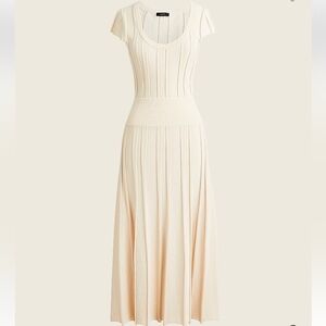 J. Crew Ribbed scoopneck knit dress cream size XL